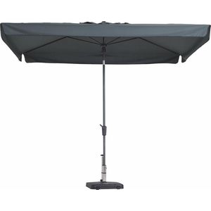 Parasol Rechthoek  Delos 200 x 300 Grijs van het bekende merk Madison. Topkwaliteit rechthoekige parasol met handig draaimechnisme en kantelbaar!