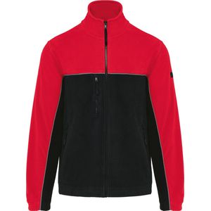 WK. Designed To Work Tweekleurige ecologishe uniseks fleece WK904 - BLACK / RED - XXL