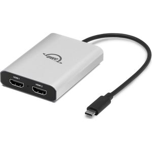 OWC USB-C naar Dual HDMI 4K Display Adapter met DisplayLink - Geschikt voor M1/M2/M3/M4 Macs en PC