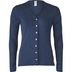 Engel Natur Dames Cardigan - Vest Zijde Merino Wol - GOTS navy blauw 34/36(S)
