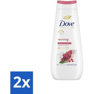 2 x Dove Douchecrème - Reviving - Granaatappel & Hibiscus - 400 ml - Douchegel - Dove - Reviving - Granaatappel - Hibiscus