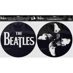 The Beatles Platenspeler Slipmat Drop T Logo & Faces Zwart