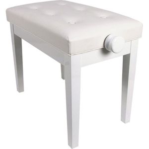 Scarlatti Piano Bench White Luxe Model Adj. Gloss KY102-17