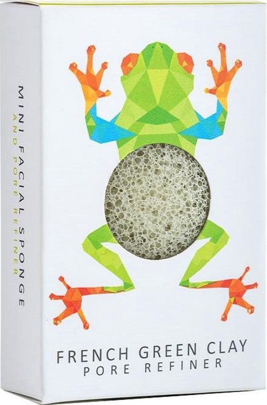 The Konjac Sponge Company - UpNature - Konjac Spons - Rainforest Tree Frog French Green Clay