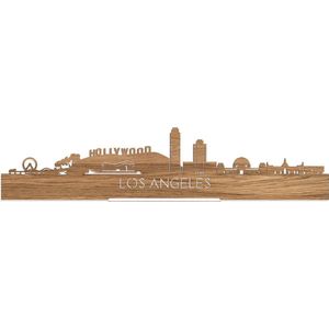 Standing Skyline Los Angeles Eikenhout - 40 cm - Woon decoratie om neer te zetten en om op te hangen - Meer steden beschikbaar - Cadeau voor hem - Cadeau voor haar - Jubileum - Verjaardag - Housewarming - Aandenken aan stad - WoodWideCities