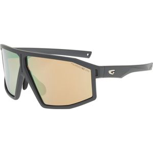 ARES Matt Zwart Polarized Sportbril met UV400 Bescherming en Flexibel TR90 Frame - Unisex & Universeel - Sportbril - Zonnebril voor Heren en Dames - Fietsaccessoires - Goud