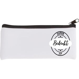 Akyol - super bedankt juf Etui - Juf - beste juf - school - verjaardagscadeau - afscheidscadeau - kado - gift - geschenk - 20 bij 9 cm