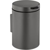 Afvalbakje - Grijs - 3 L - Hangend - Softclose - Binnenemmer - Voor Toilet en Badkamer