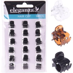 Eleganza - Haarklemmen - 18 stuks - Verschillend uitgeleverd