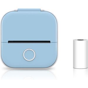 DrPhone PIX15 inktloze Mini Printer Sticker Maker - Inktloze printer - Draagbare Bluetooth Thermische Instant Fotoprinter - Blauw
