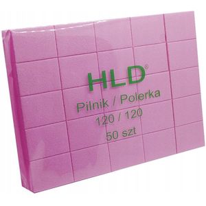 Mini Polijstblokjes Set 50 Stuks Roze 120/120 HLD