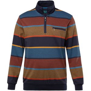 Boston Park Boston Park - Heren - Boston Park troyer sweatstof ritskraag borstzak tot 68/70 - Kaneel - Maat 56+