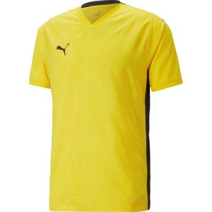 Puma Team Cup Shirt Korte Mouw Heren - Cyber Yellow | Maat: XL