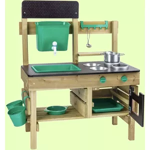Pflanzen Kölle Houten Buitenkeuken Voor Kinderen – Ca. 72 X 78 X 41 Cm, Speelwerkstation Voor De Tuin