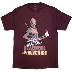 Marvel Deadpool - Deadpool & Wolverine Change Universe Heren T-shirt - S - Rood