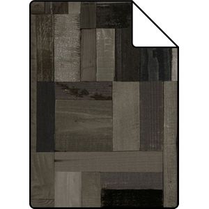 Proefstaal Origin Wallcoverings behang sloophout motief zwart en grijs - 26,5 x 21 cm - 337222-S