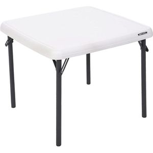 Kinderspeeltafel van kunststof en metaal | 61 x 61 x 54 cm wit | Lifetime Klaptafel & bijzettafel camping table