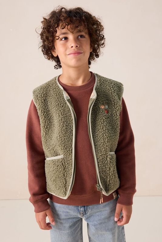 Sissy-Boy - Donkergroen - Gilet - Teddy