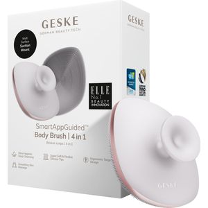 GESKE - Body Brush - 4 in 1 - Reinigingsborstel voor het hele lichaam - Ergonomisch ontwerp met metalen ring