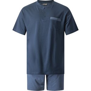 Gentlemen - heren shortama 412834 - korte pyjamaset - donkerblauw - maat XL