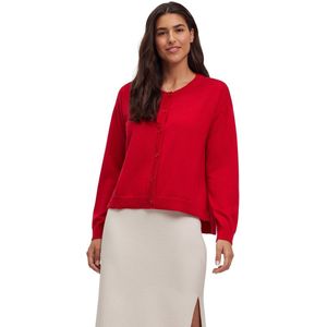 FALKE Basic New Merino Cardigan zacht elegante wol cardigan dames rood - maat S