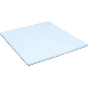 Damai Organic - Topper hoeslaken (tot 15 cm) - Bio satijn - 160x210 cm - Sky Blue
