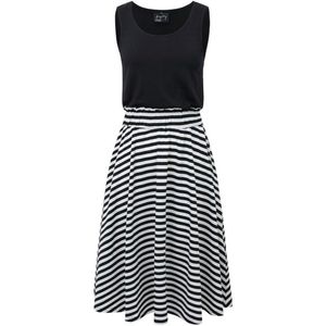 Forplay May Dames Medium-lengte jurk - zwart/wit - L