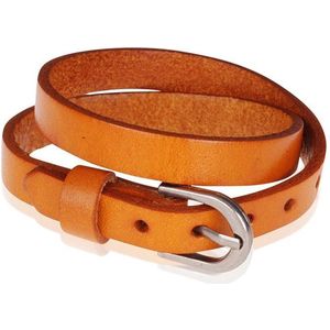 Stone Valley wrap armband Leer Verstelbaar Gesp Cognac