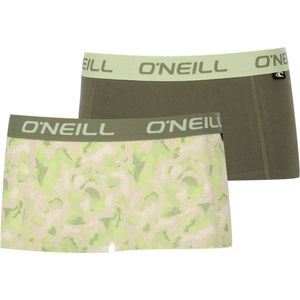 O'Neill dames boxershorts 2-pack - camo & lime - L