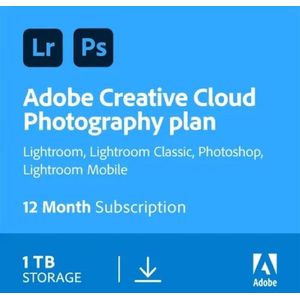 Adobe Creative Cloud Fotografie Plan - 1TB cloudopslag - 12 maanden/1 apparaat - Meertalig (PC/Mac)
