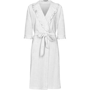 Badjas Pastunette Premium - Ruffle - Wit - Badstof - Maat S