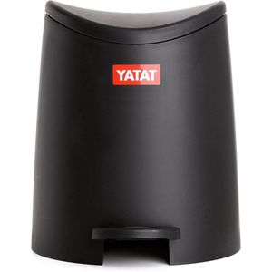 Bademmer met standaard pedaal, 3 l inhoud van polypropyleen BPA-vrij zwart - afmetingen: 19 x 218 x 221 cm