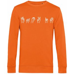 7431 - Sweater - Gebarentaal; Fack it-Pure Orange-L