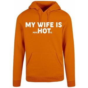 7311 - Hoodie - My wife is...-Paradise Orange-M