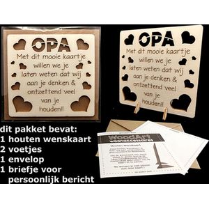 Wenskaart - Opa - Hout - Standaard