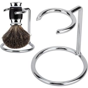 JeiibrZui Scheerkwasthouder - Scheermeshouder - Gemaakt Van Roestvrij Staal & Roestwerend Voor Langdurig Gebruik - 1 - Zilver