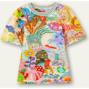 Oilily Tuintje - T-Shirt - Meisjes - Blauw - 122/7yr