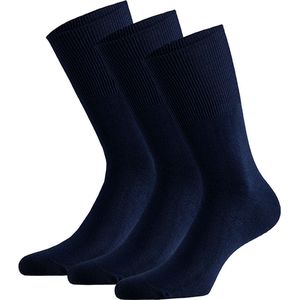Diabetes Sokken - Niet Knellende Naadloze Sokken - 3 paar - Navy Blauw - Maat 39-42 - Modal Antipress Sokken - Medische Sokken - Sokken Zonder Elastiek
