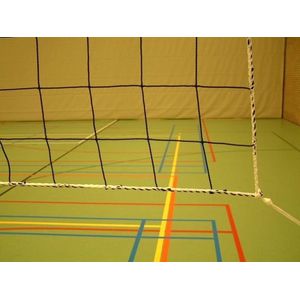 KWD Volleybalnet 2,0 mm Polyethyleen - Zwart - Afmeting 9,5 x 1,0 meter
