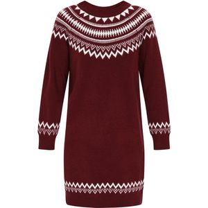 DreiMaster - Maritim - Gebreid Vest - Donkerrood / Wit