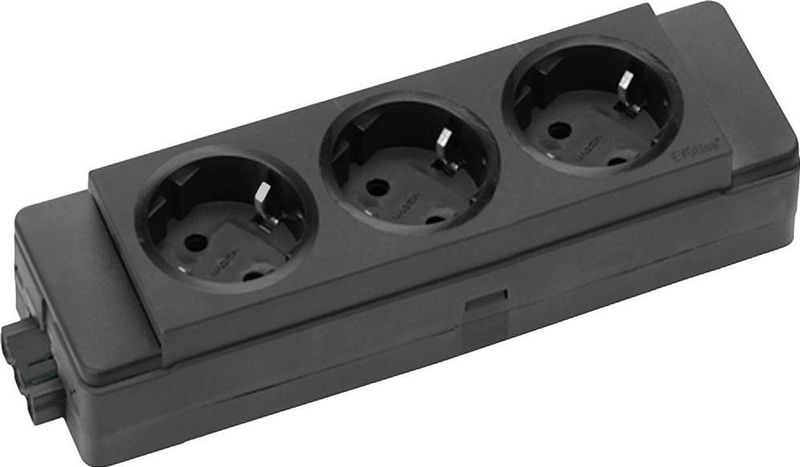 EVOline - Stekkerdoos - Zwart - Zonder Stekker - 1 Stuk