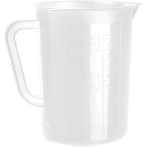 Juypal keuken maatbeker/mengbeker - kunststof - transparant - 1400 ml