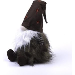 Wichtel - Kerst - Bruine hoed met rode ster - 48 cm