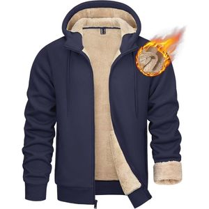 Heren Hoodies met Sherpa Fleece en Capuchon - Winddicht en Warm