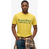 Superdry - M1011893A Venue - T-shirt - Geel - Katoen - Korte Mouwen