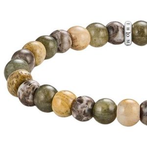 Thomas Sabo - Armband - Gerecycled Zilver - Gezwarte Textuur - 17 cm