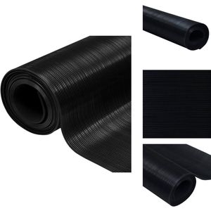 vidaXL Vloermat - Vloermatten - Mat - Matten - Vloermat anti-slip 3 mm 1,5x2 m rubber fijne ribbel