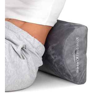 Lendenkussen D-vorm - comfortabel kniekussen voor zijslapers - zwangerschap - middelhard - traagschuim - zacht Oeko-Tex overtrek - premium kniekussen - nekrol knee pillow