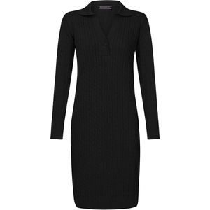 Felix Hardy Gebreide Jurk 100% Katoen Dames Zwart - Xl