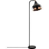 Verlichting - Lova Vloerlamp Zwart - Koper Metaal - Afmetingen 30x17x120cm